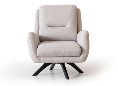 Sessel Modern Weiße Wohnzimmer Sitzmöbel Textil Luxus Design Möbel Lounge Club